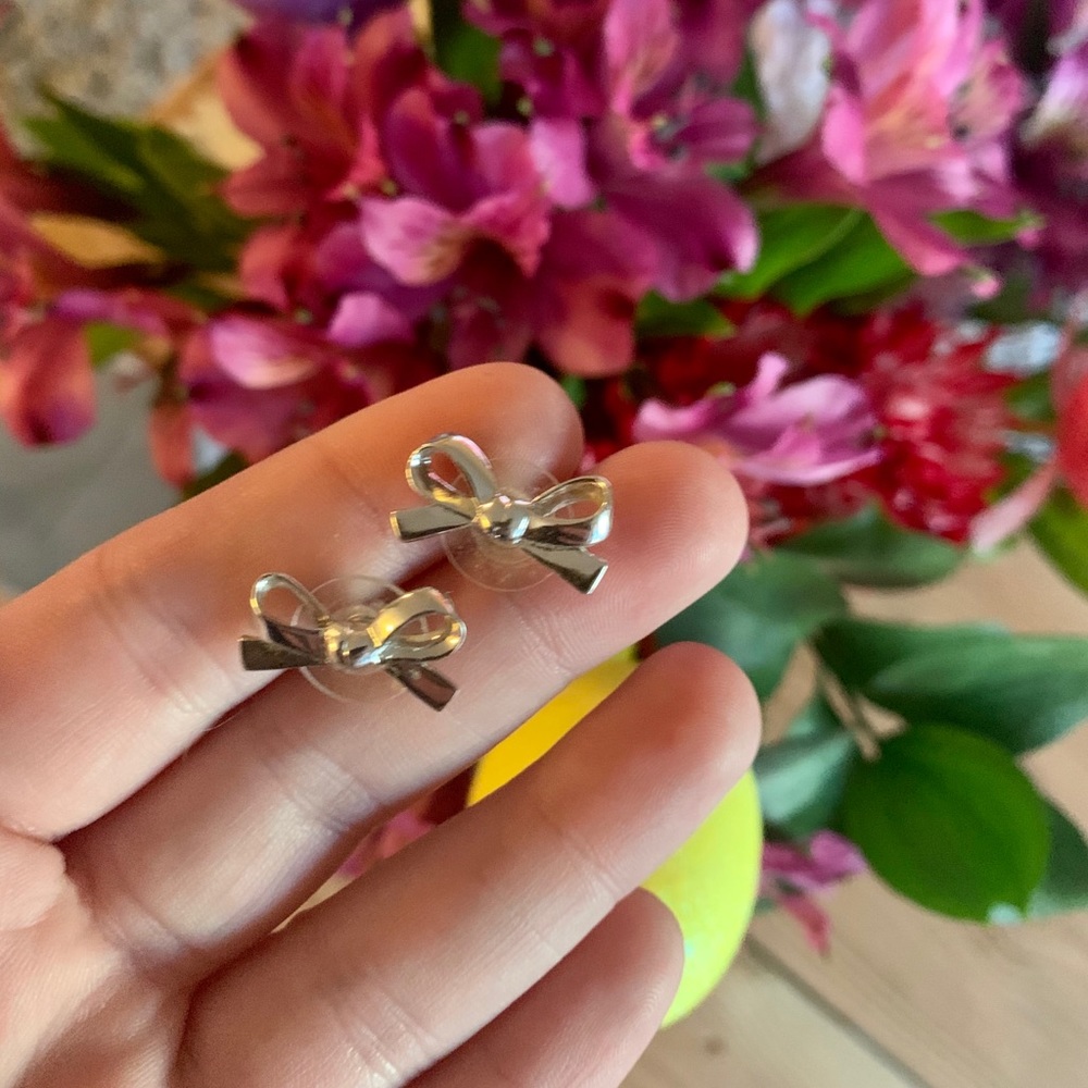 Kate Spade Silver Bow Studs